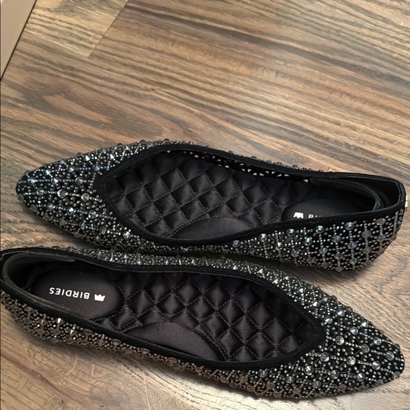 Birdies Black Espadrilles with Shimmering Embellishments - Picture 1 of 1